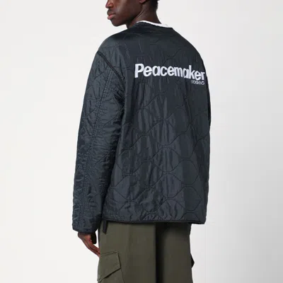 Oamc Peacemaker Quilted Black Jacket In Black