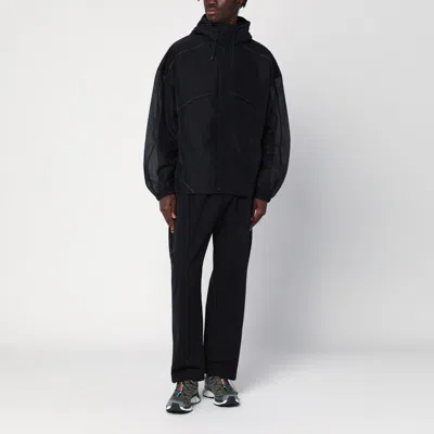 Purple Mountain Observatory Ripstop Mesh Zip-up Black Jacket In Black