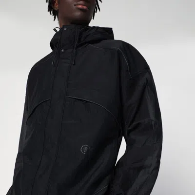 Purple Mountain Observatory Ripstop Mesh Zip-up Black Jacket In Black