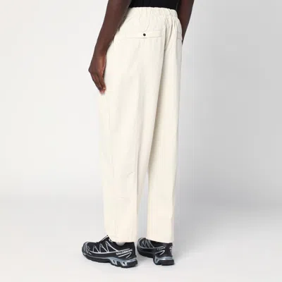 Purple Mountain Observatory Terrain Cream-colored Trousers In Cotton-nylon Blend In White