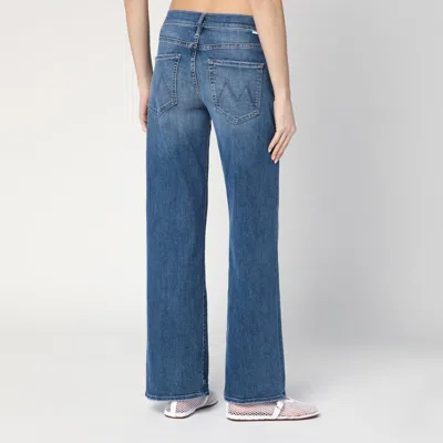 Mother The Mid Rise Maven Sneak Jeans In Washed Blue In Blue