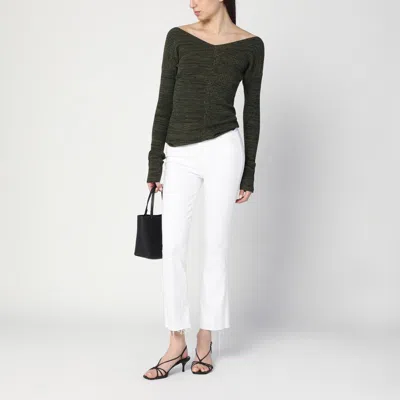 Mother The Weekender Fray Jeans In White In White
