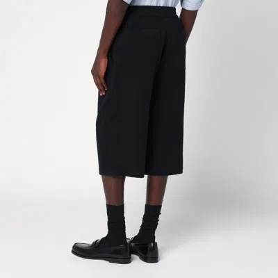 Ami Alexandre Mattiussi Ami Paris Loose Elasticated Large Bermuda In Black