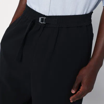 Ami Alexandre Mattiussi Ami Paris Loose Elasticated Large Bermuda In Black
