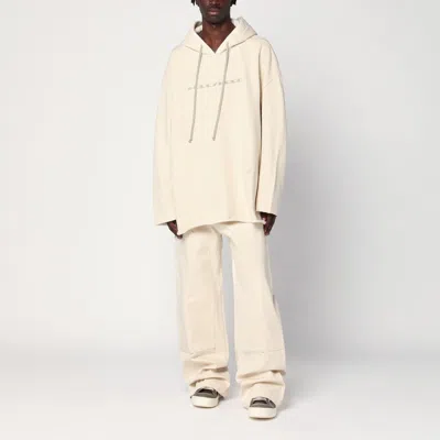Drkshdw Oversized Sweatshirt Hollywood Ivory In Cotton Men In Neutral