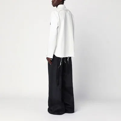 Drkshdw Outershirt Denim Jacket With Print On The Front In White