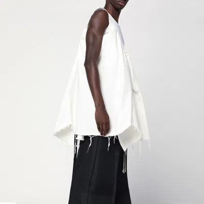 Drkshdw Outershirt Denim Jacket With Print On The Front In White