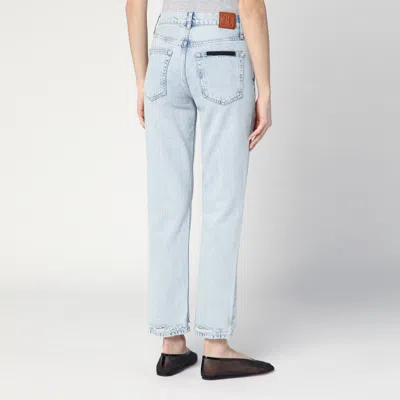 Anine Bing Kate Straight-leg Bleached Blue Jeans In Light Blue