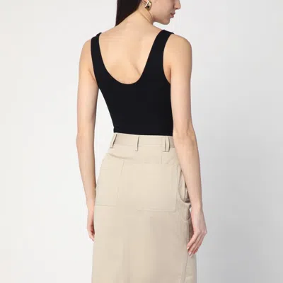 Anine Bing Ginny Ribbed Bodysuit In Black