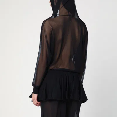 Alaïa Womens Noir Alaia Hooded Long-sleeves Knitted Bodysuit In Black