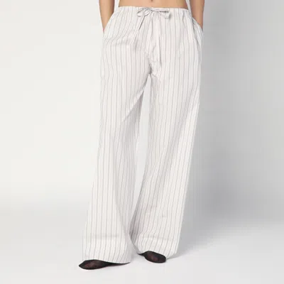 The Row Hypnosta Trousers In White With Stripes In White
