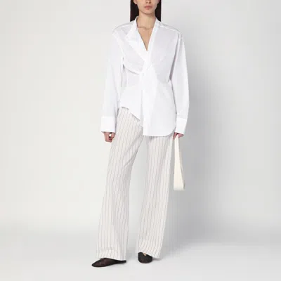 The Row Hypnosta Trousers In White With Stripes In White