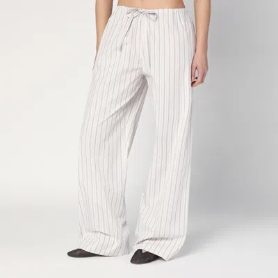 The Row Hypnosta Trousers In White With Stripes In White