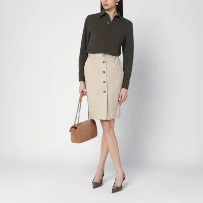 Anine Bing Zaire Skirt In Oatmeal In Beige