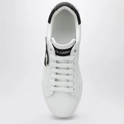Dolce & Gabbana Dg Logo Patch Leather Sneaker In White