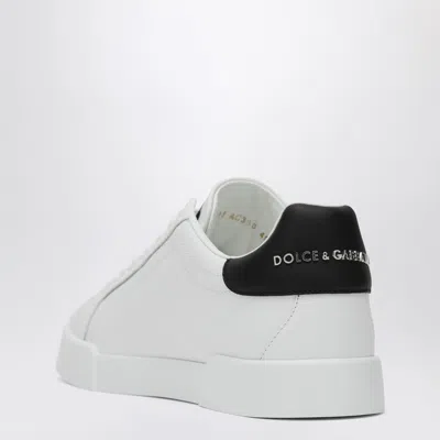 Dolce & Gabbana Dg Logo Patch Leather Sneaker In White