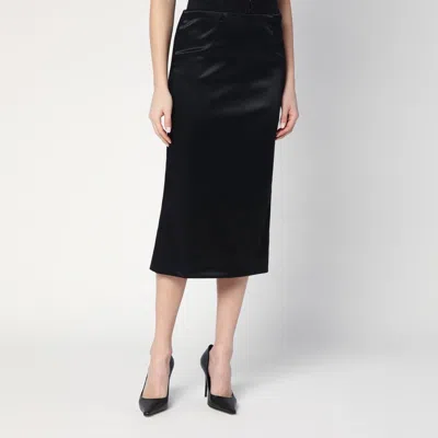 Dolce & Gabbana Skirt With Corset-style Detail In Black