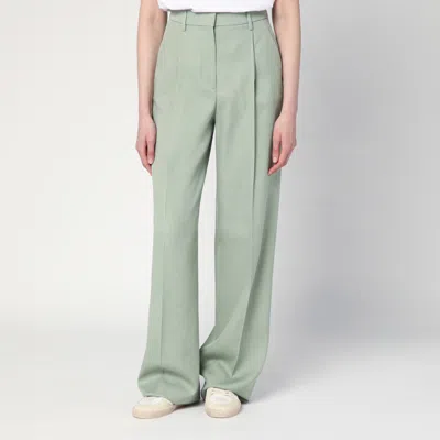 Golden Goose Tailored Trousers With Belt Loops And Pockets In Green
