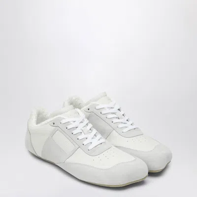 Mm6 Maison Margiela White Leather And Suede Sneaker In White