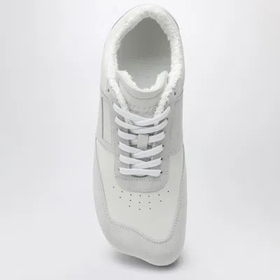 Mm6 Maison Margiela White Leather And Suede Sneaker In White