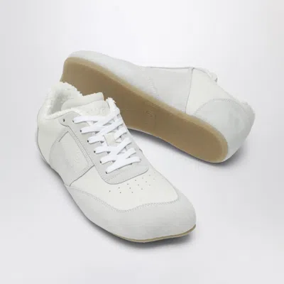 Mm6 Maison Margiela White Leather And Suede Sneaker In White