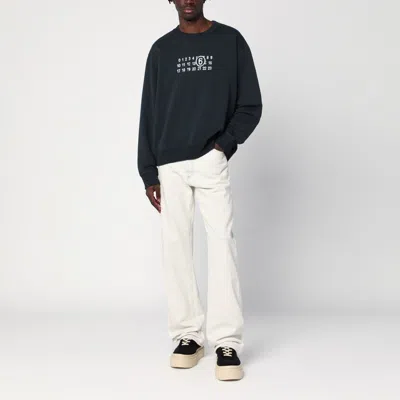 Mm6 Maison Margiela Patched Jeans With Belt Loops In White