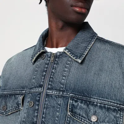 Golden Goose Bomber Blue Washed Effect In Denim In Blue