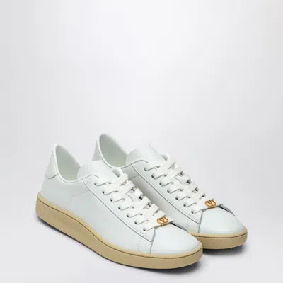 Valentino Royco Leather Sneakers In White
