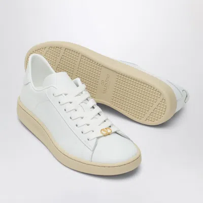 Valentino Royco Leather Sneakers In White