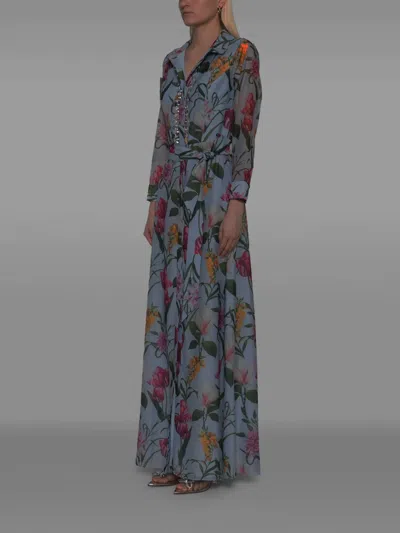 Sachin & Babi Addison Gown In Glacial Blue Blossoms