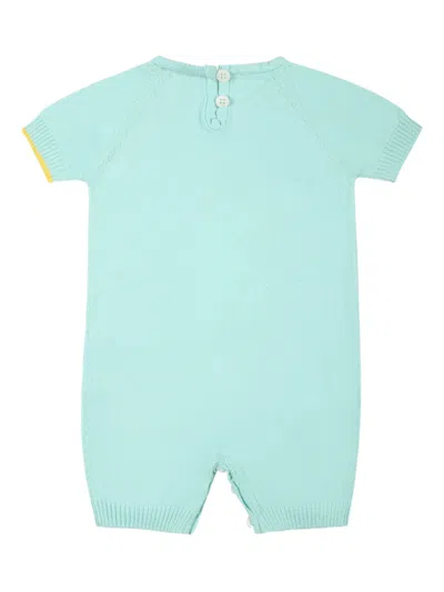 Gensami Intarsia-knit Romper In Blue