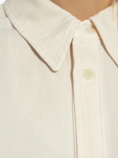 Lemaire Long-sleeve Cotton Shirt In Neutrals