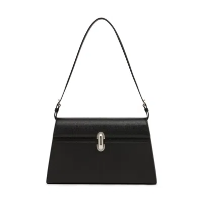 Savette Symmetry 26 Leather Shoulder Bag In Black
