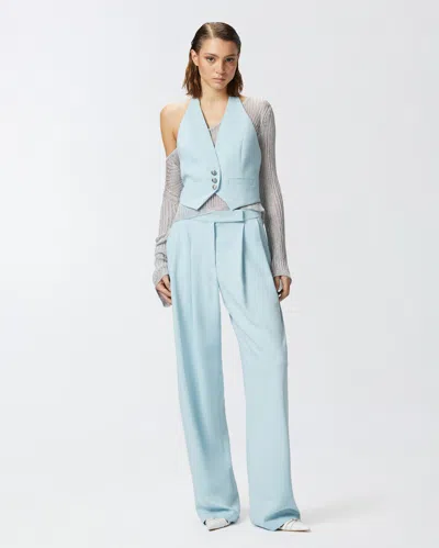 Pinko Pastel Blue 'moretta' Top In Crystal Blue