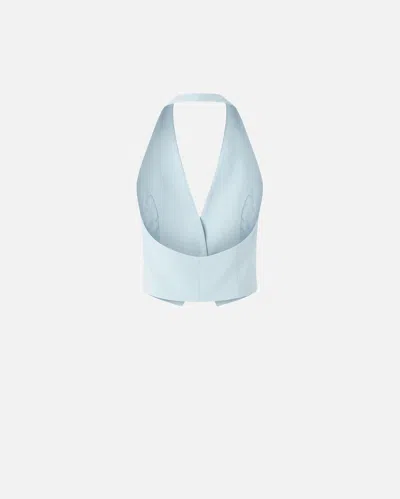 Pinko Pastel Blue 'moretta' Top In Crystal Blue