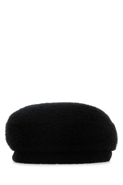 Helen Kaminski Black Teddy Fabric Hailie Hat In Black