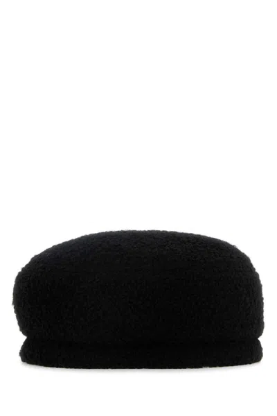 Helen Kaminski Black Teddy Fabric Hailie Hat In Black