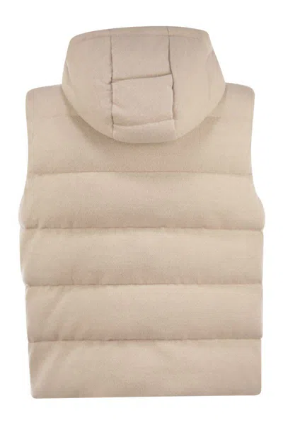 Peserico Men's Goose Down Vest In Light Beige