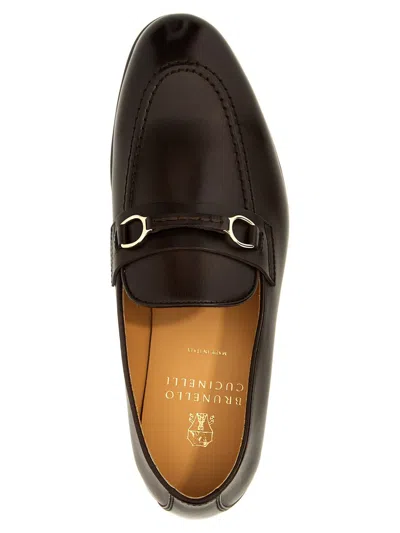 Brunello Cucinelli Mens Dark Brown Horsebit-embellished Leather Loafers Eur 44 / 10 Uk In Brown