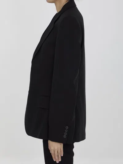 Balenciaga Wool Jacket In Black