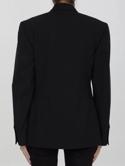 Balenciaga Wool Jacket In Black