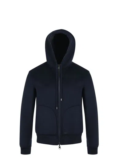 The Jack Leathers Blouson  "natan Reversibile" In Blue