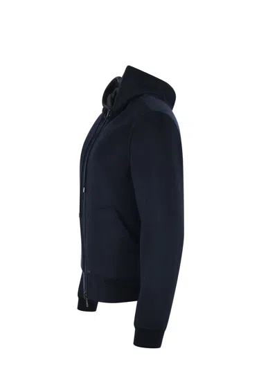 The Jack Leathers Blouson  "natan Reversibile" In Blue