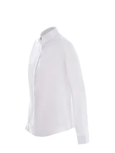 Fay Stretch Cotton Shirt In White