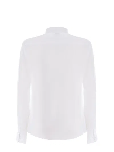 Fay Stretch Cotton Shirt In White
