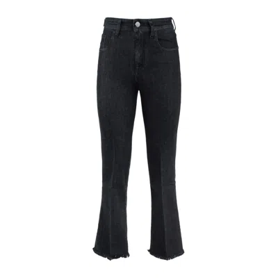 Jacob Cohen Black Cotton And Cashmere Jeans In Black