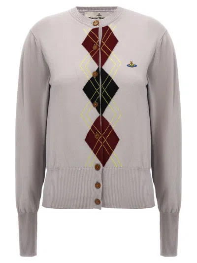 Shop Vivienne Westwood 'argyle' Cardigan In Multicolor