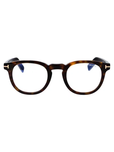 Tom Ford Ft5833-b Glasses In 052 Avana Scura