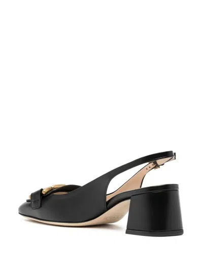 Tod's Kate Slingback Pumps Chain Detail In Black