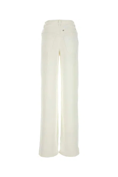 Givenchy Viscose And Denim Wide-leg Trousers In White